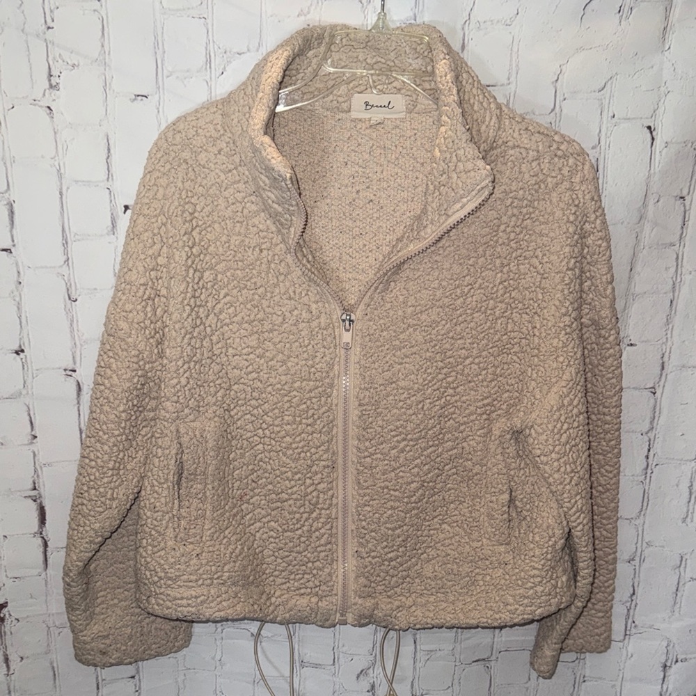 Women’s Cream Color Teddy Jacket - Picture 1 of 8